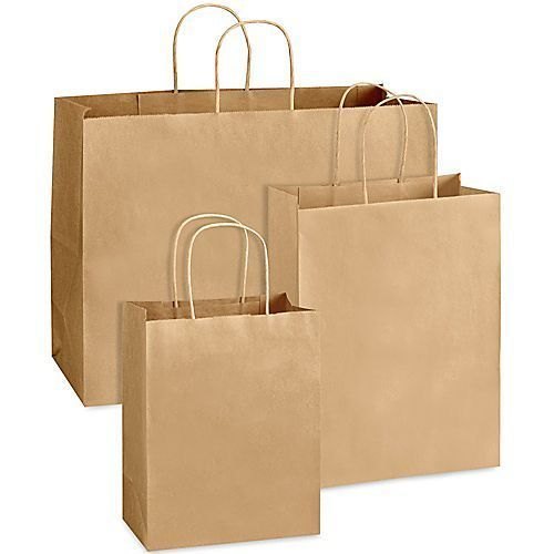 Brown Paper Bags, for Shopping, Pattern : Plain