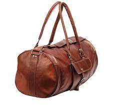 Plain 250-400 Gm Leather Duffle Bags, Technics : Handmade