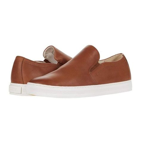 Leather Slip On Shoes, Color : Brown