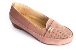 Ladies Peach Loafer Shoes