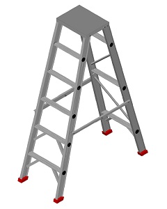 Aluminum Self Support Ladder, for Construction, Industrial, Feature : Durable, Polished Finishing