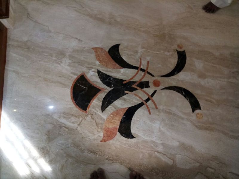 Marble Inlay Flooring Work