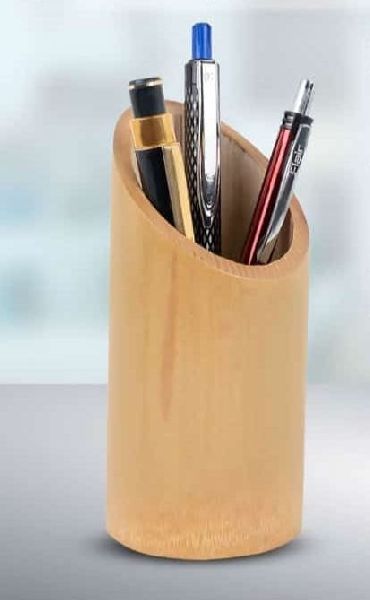 Bamboo Angle Cut Pen Stand Tumbler