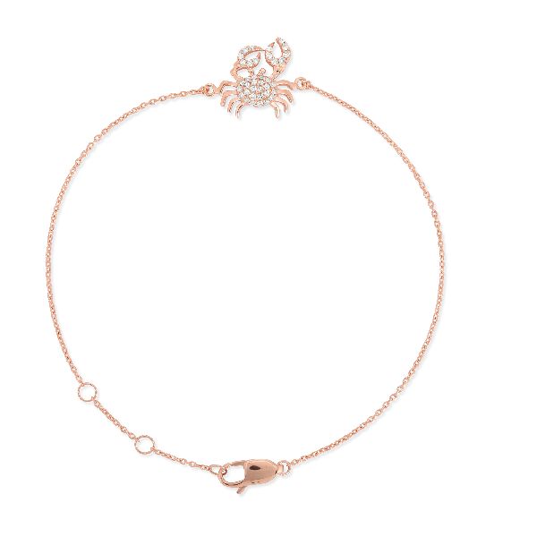 Rose Gold Crab Diamond Bracelet