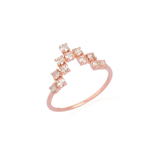 Rose Gold Minimilistic Diamond Ring