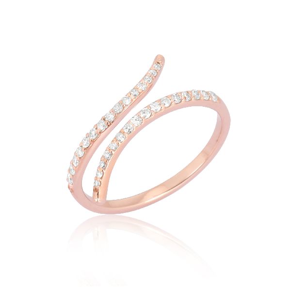 Rose Gold Sleek Gap Diamond Ring