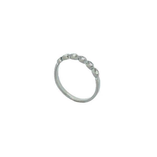 Sterling Silver Diamond Band Ring, Gender : Female
