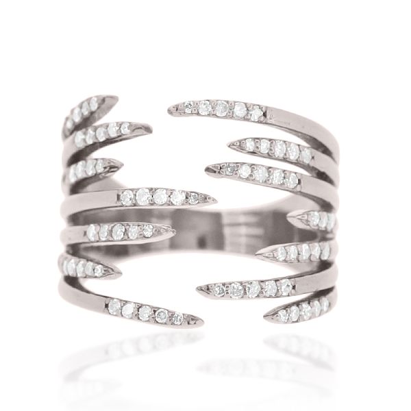 Sterling Silver Gap Diamond Ring