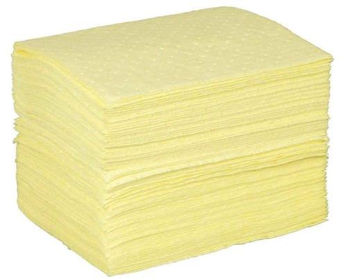 BRADY Polypropylene Chemical Absorbent Pads, Color : Yellow