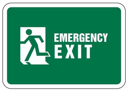 Acrylic Emergency Exit Sign Board, Shape : Rectangle