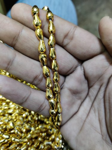 7mm Sujani Pasa Golden Beads
