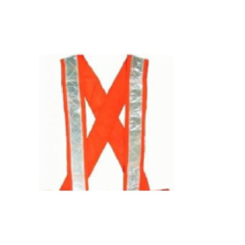 Polyester Cross Belt Safety Vest, Color : Orange