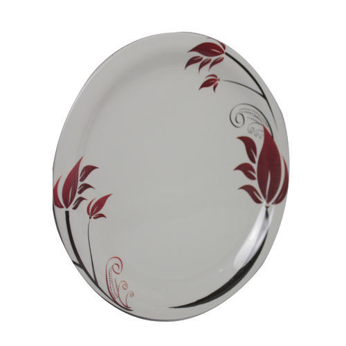 Ceramic Floral Dinner Plate, Size : 12 Inch