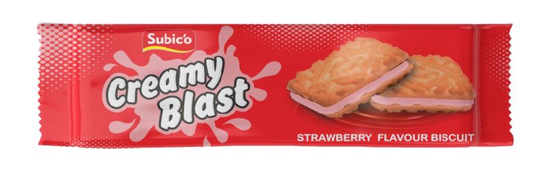 Subico Strawberry Creamy Blast Biscuits, Taste : Sweet