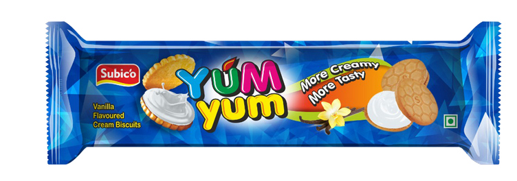 Vanilla Yum Yum Cream Biscuits, Certification : FSSAI