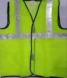 Full Sleeves Polyester Safety Jacket, for Construction, Pattern : Plain