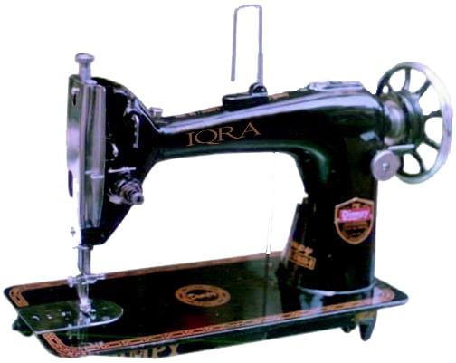 Rectangular Polished Cast Iron Umbrella Sewing Machine, for Textile Industry, Color : Black