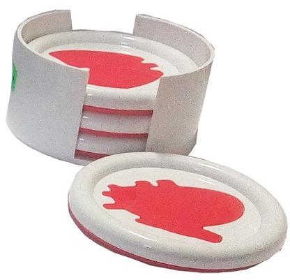 Plastic Tea Coaster, Shape : Round