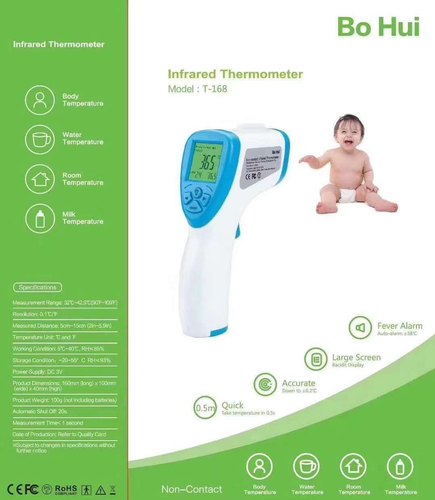 Bo Hui Infrared Thermometer, Color : White