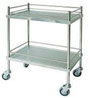 STAINLESS STEEL. INSTRUMENTS TROLLEY, Size : 30X18X32