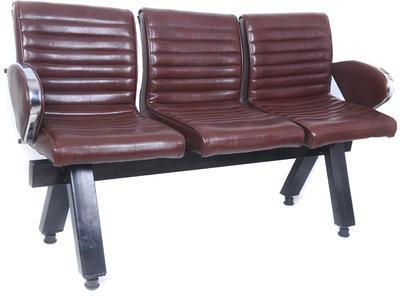 Mild Steel Cushion Waiting Chair, Color : Brown