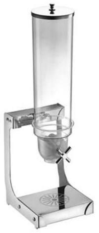 SS Glass Single Cereal Dispenser, Machine Type : Manual