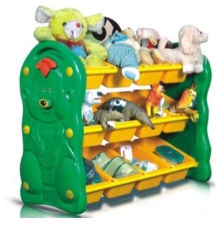 Bommarillu Plastic Toy Shelves, Color : Green, Yellow