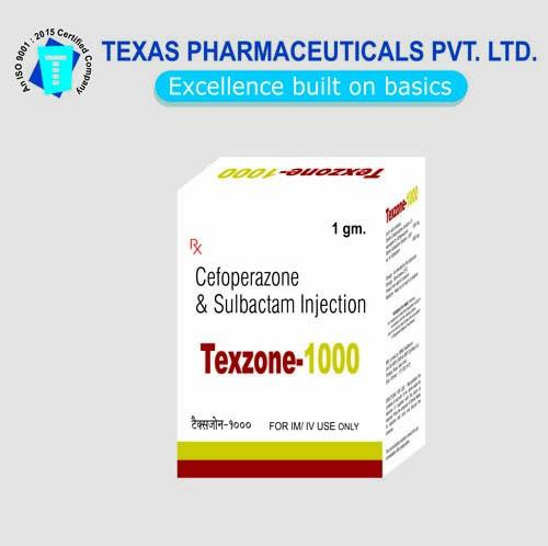 TEXZONE 1000 Cefoperazone And Sulbactam Injaction, Form : Injection