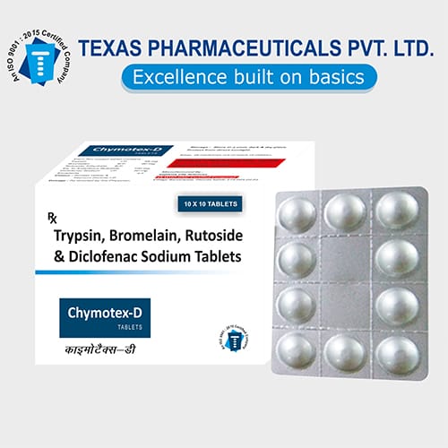 Trypsin, Bromelain, Rutoside Trihydrate And Diclofenac Sodium Tablets