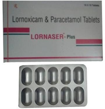 Lornaser- plus Lornoxicam Tablets, Packaging Size : 10*10