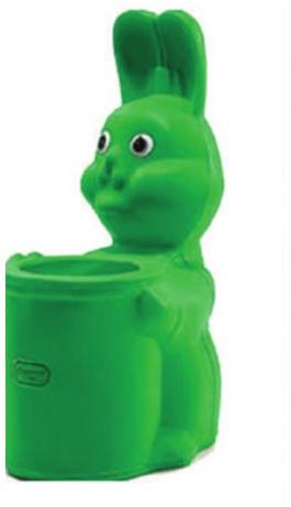 Plastic Rabbit Dustbin, Color : Green