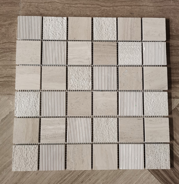 Aravali Sand Beige Mosaic Tiles, for Interior, Exterior, Packaging Type : Carton Box