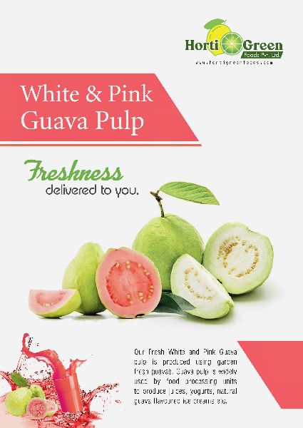 Pink guava pulp, Purity : 100%