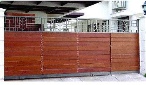 Polished Stainless Steel Sliding Gate, for College, Parking Area, School, Style : Designer, Fancy