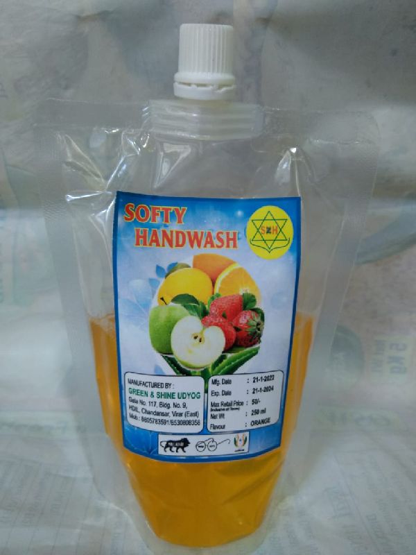 Orange Pouch Hand Wash