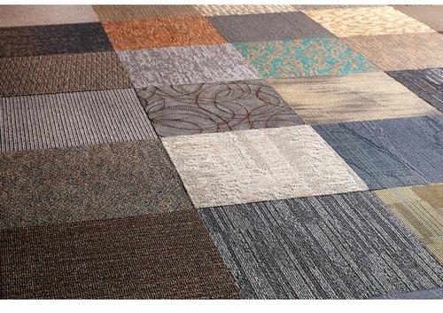 Nylon Multicolor Carpet Tiles, for Flooring, Style : Modular