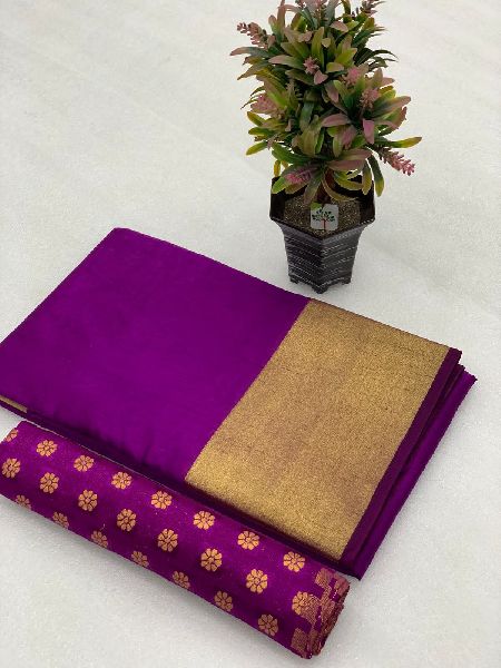 Unstitched Tusser Silk Sarees, for Easy Wash, Dry Cleaning, Anti-Wrinkle, Shrink-Resistant, Pattern : Plain