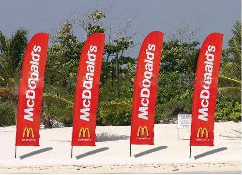 Printed beach flags, Size : Customized