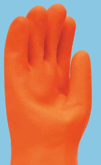 Chemisafe Rubber Flock Lined Beaded Gloves, for Industrial