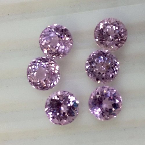 Round Kunzite Gemstones, Color : Pink