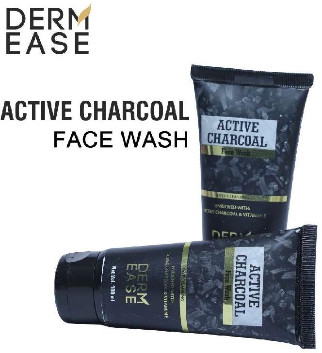 Derm Ease Activated Charcoal Face Wash, Packaging Type : Plastic Tube