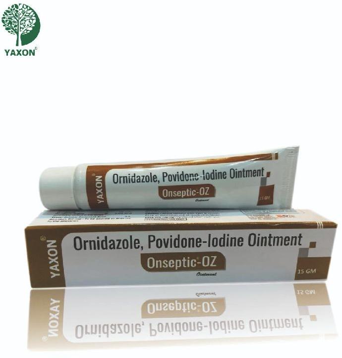 Onseptic-OZ Ornidazole and Povidone-Iodine Ointment, Grade : Medicine Grade