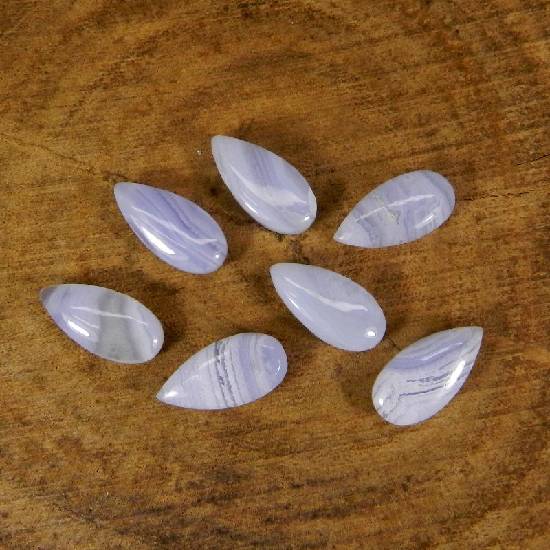 Pear Blue Lace Agate Semi Precious Stone, Size : 18x9mm