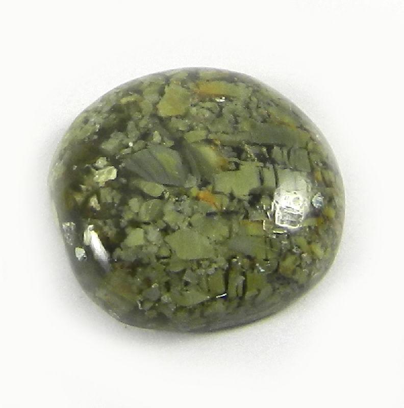 Round Brecciated Honey Opal Stone