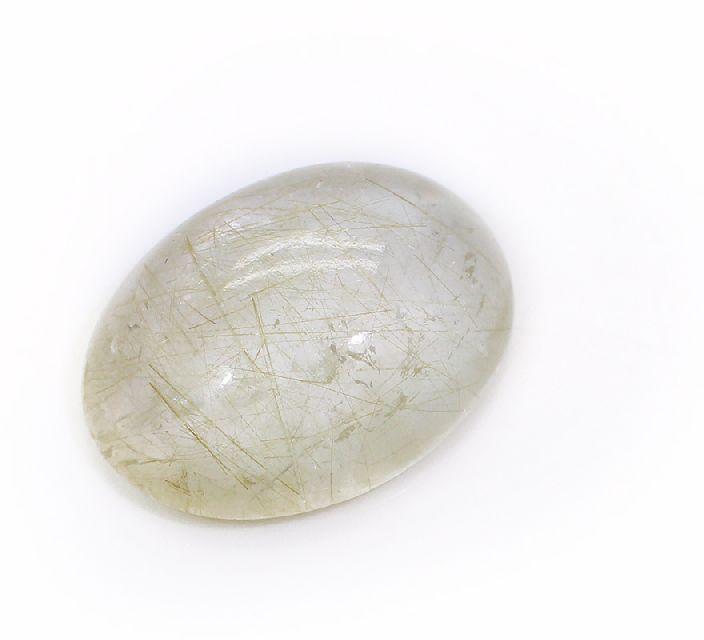 Oval Golden Rutile Quartz Semi Precious Stone, Size : 18x14mm