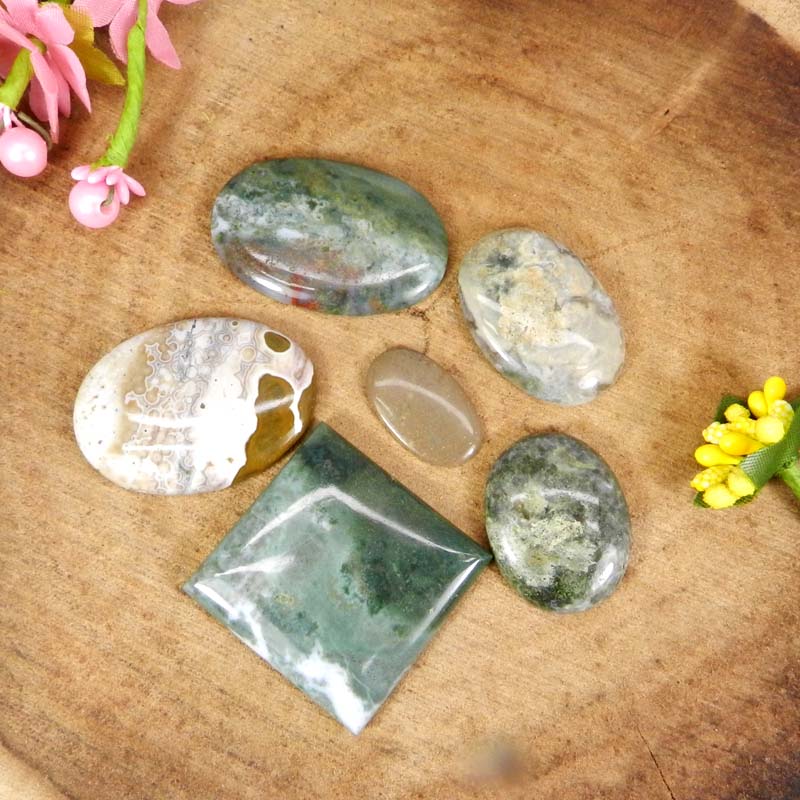 Moss Agate Semi Precious Stone, Size : Free Form