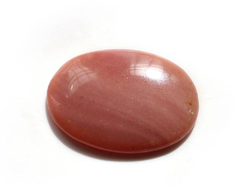 Natural Pink Opal Oval Cabochon Stone, Size :  32x23mm