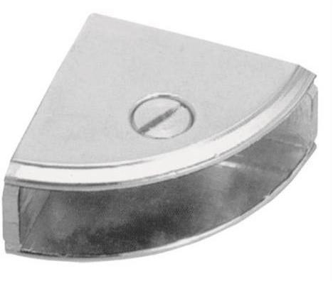 Polished Plain Metal Glass Corner Bracket, Mounting Type : Wall Mouting
