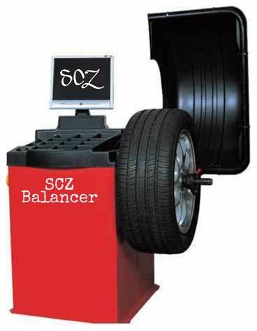 SCZ Balancer 60kg Wheel Balancing Machine, Display Type : Digital/Video