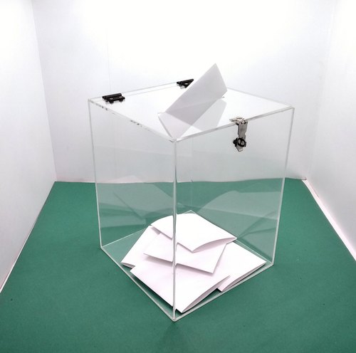 Acrylic Drop Box, Color : Transparent